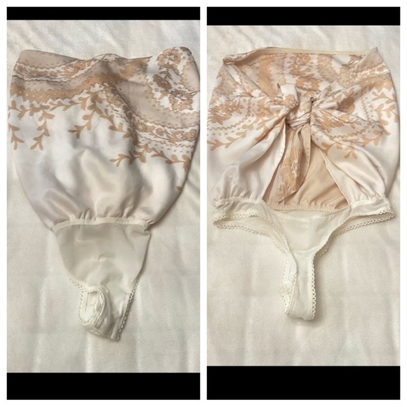 Free People Tops - Free People intimately strapless tie back scarf style bodysuit 3594